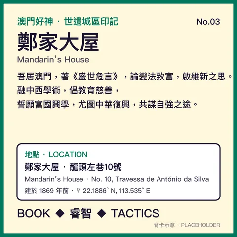 No.03 鄭觀應 背面：鄭家大屋 · 龍頭左巷10號 地方故事