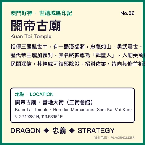 No.06 關聖帝君 背面：關帝古廟 · 營地大街（三街會館） 地方故事